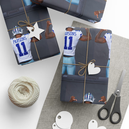 Micah Parsons Cowboys NFL Football Birthday Graduation Gift Wrapping Paper Holiday