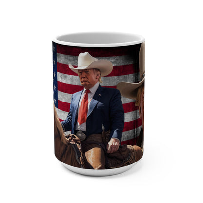 Trump the Cowboy 2024 gift Jumbo Ceramic Coffee Mug 15oz