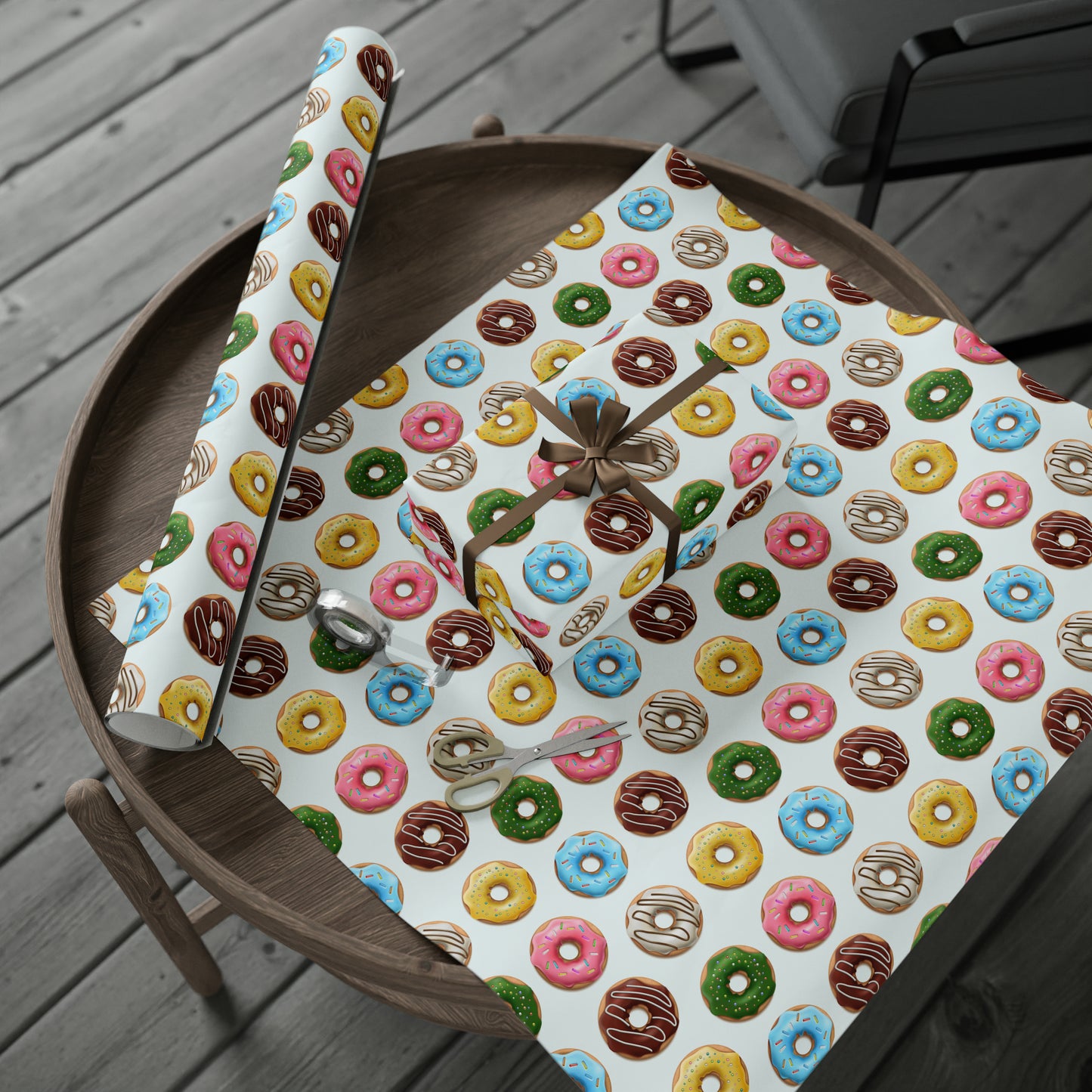 Donut Variety High Definition Happy Birthday Gift Present Holiday Wrapping Paper