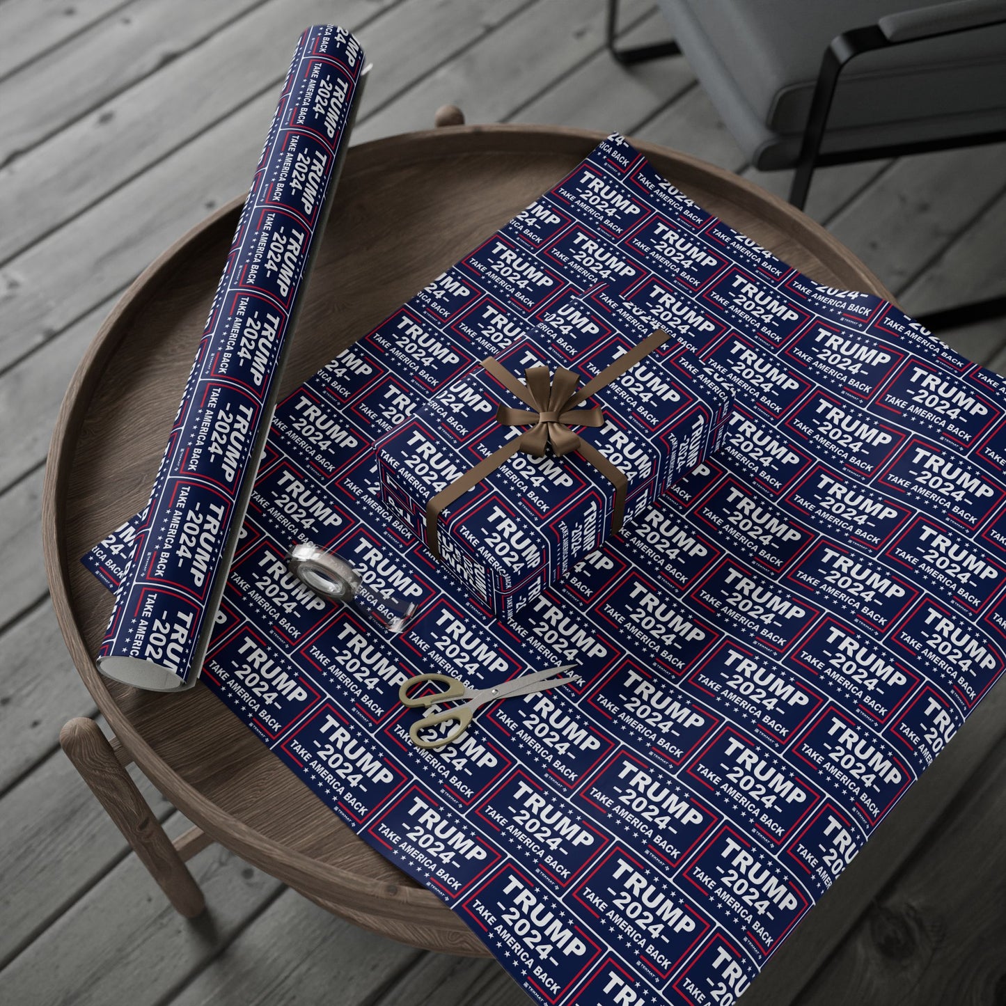 Trump Take America Back Christmas Wrapping gift Paper