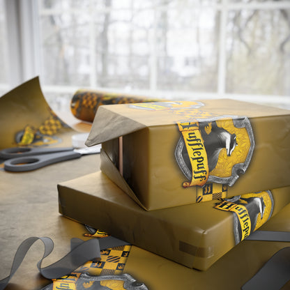 Hufflepuff Hogwarts Houses Potter holiday present Birthday Gift Wrapping Papers