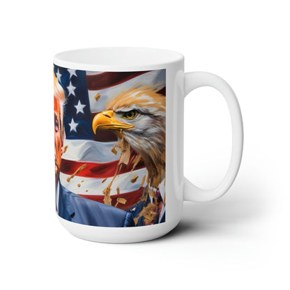 Donald Trump mit American Eagles Keramik-Jumbo-Kaffeetasse, 425 ml