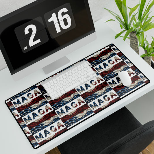 MAGA Schreibtischmatten mit amerikanischer Flagge in Rot, Weiß und Blau