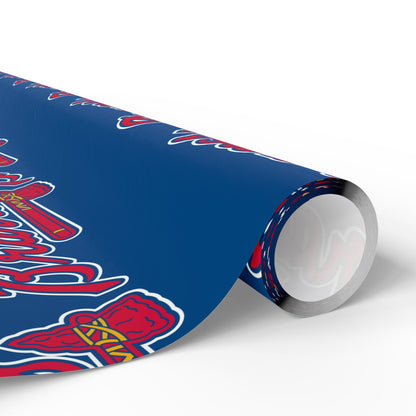 Atlanta Braves Baseball MLB Birthday Graduation Gift Wrapping Paper Holiday Xmas