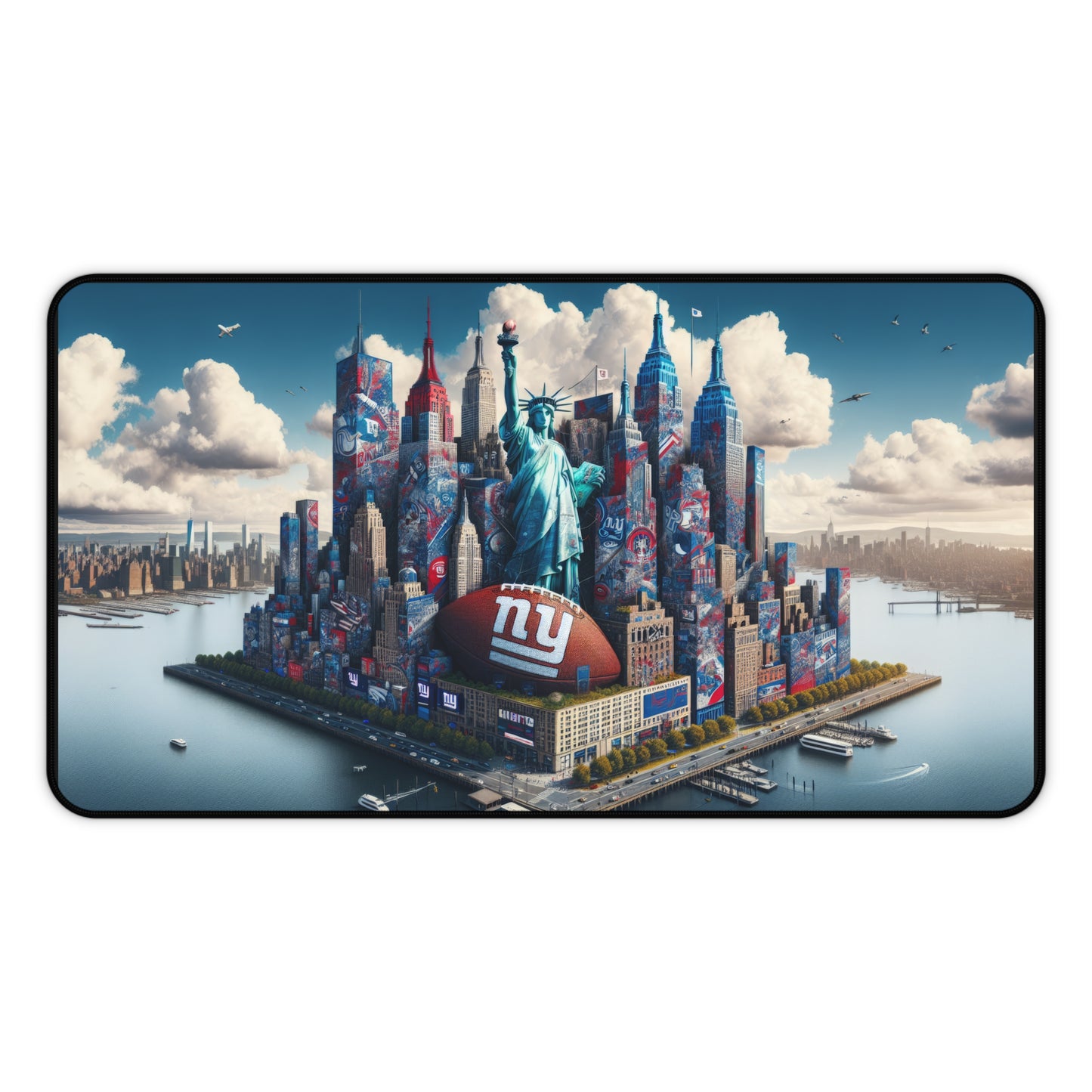 New York Giants Big Cityscape NFL Football High Definition PC Desk Mat Mousepad