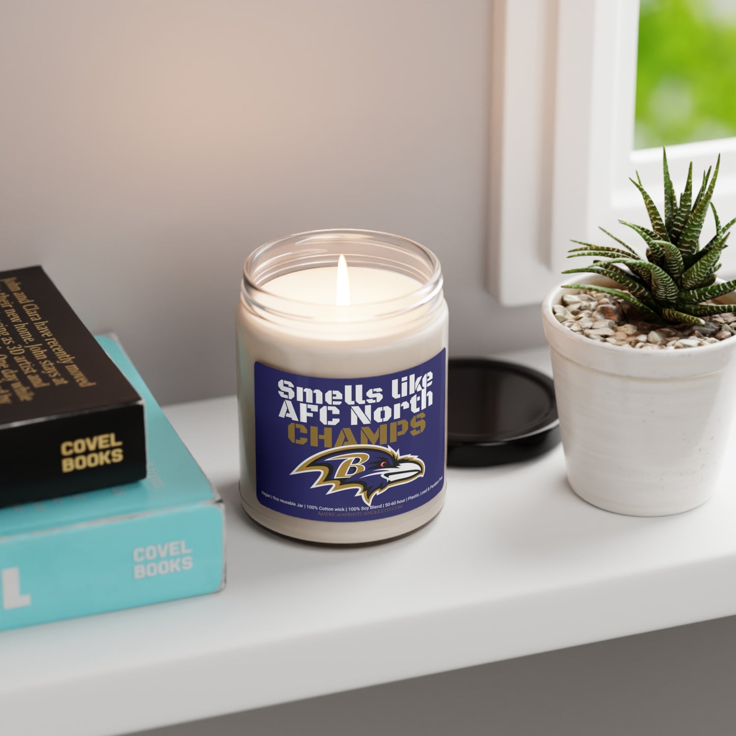 Smells Like AFC North CHAMPS Baltimore Ravens Scented Soy Candle 9oz