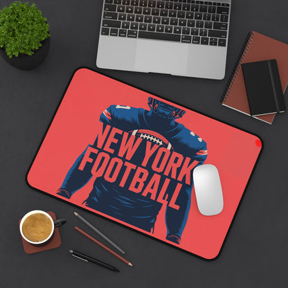 New York Football High Definition Print Non Slip Desk Mat Office Home Mouse Pad Sports Fan Gift Ultra Smooth Surface Rubber Backing