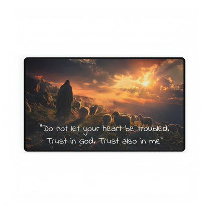 Jesus Christ Quote religious Spiritual Faith Christian High Definition Desk Mat Mousepad