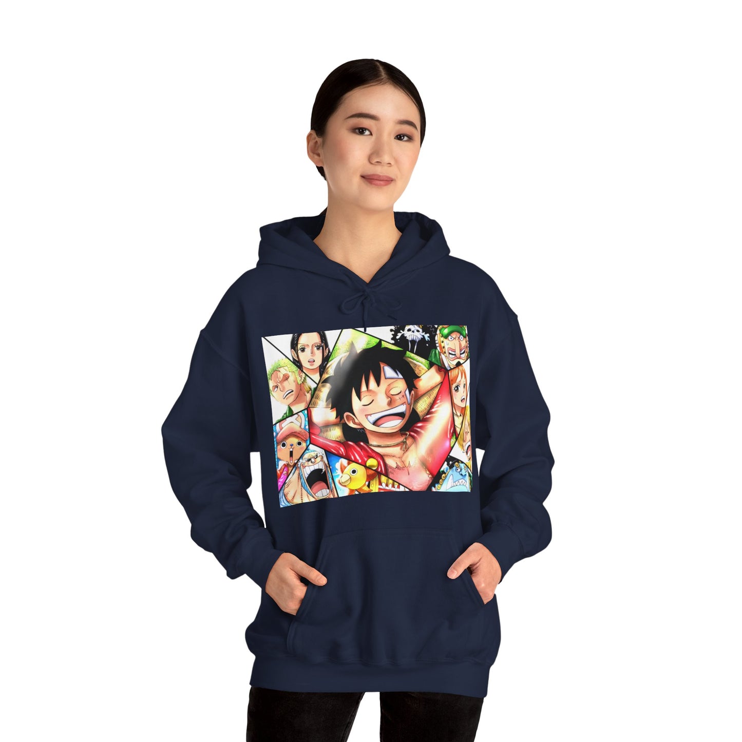 One Piece Monkey Luffy Jimbei Nico Nami Unisex Heavy Blend Hooded Sweatshirt