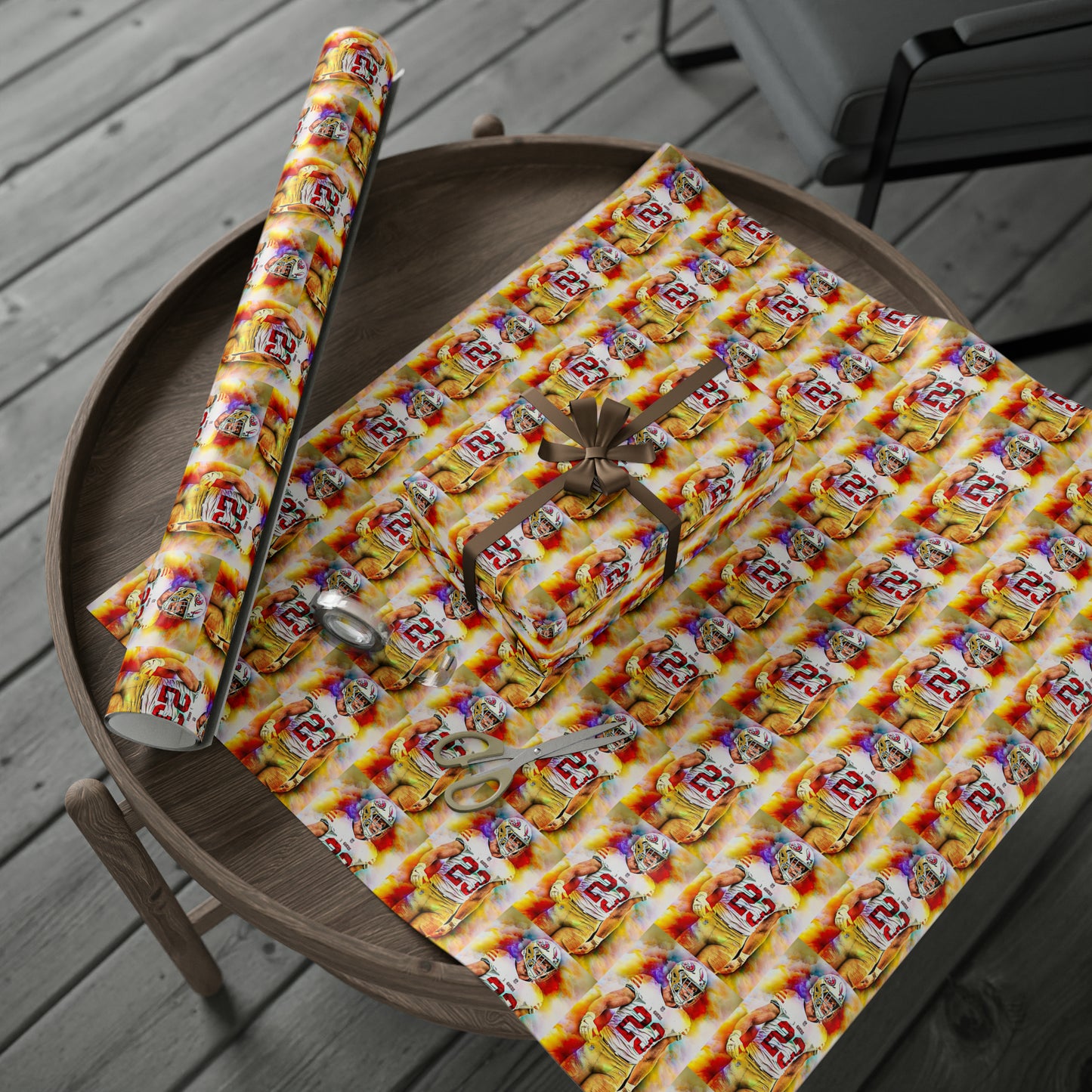 Christian McCaffrey 49ers NFL Football Birthday Gift Wrapping Papers