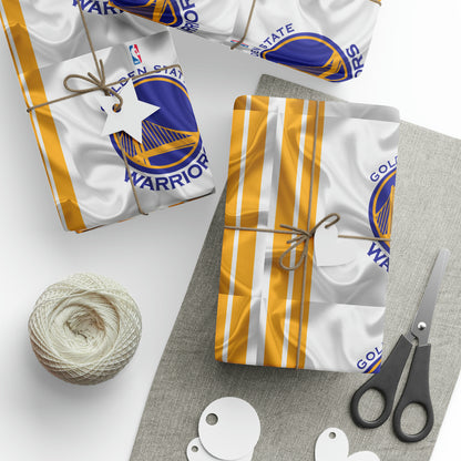 Golden State Warriors NBA Birthday Gift Wrapping Paper Basketball Holiday