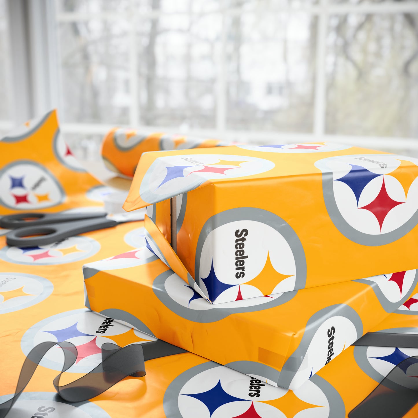 Pittsburg Steelers NFL Football Birthday Gift Wrapping Paper Holiday