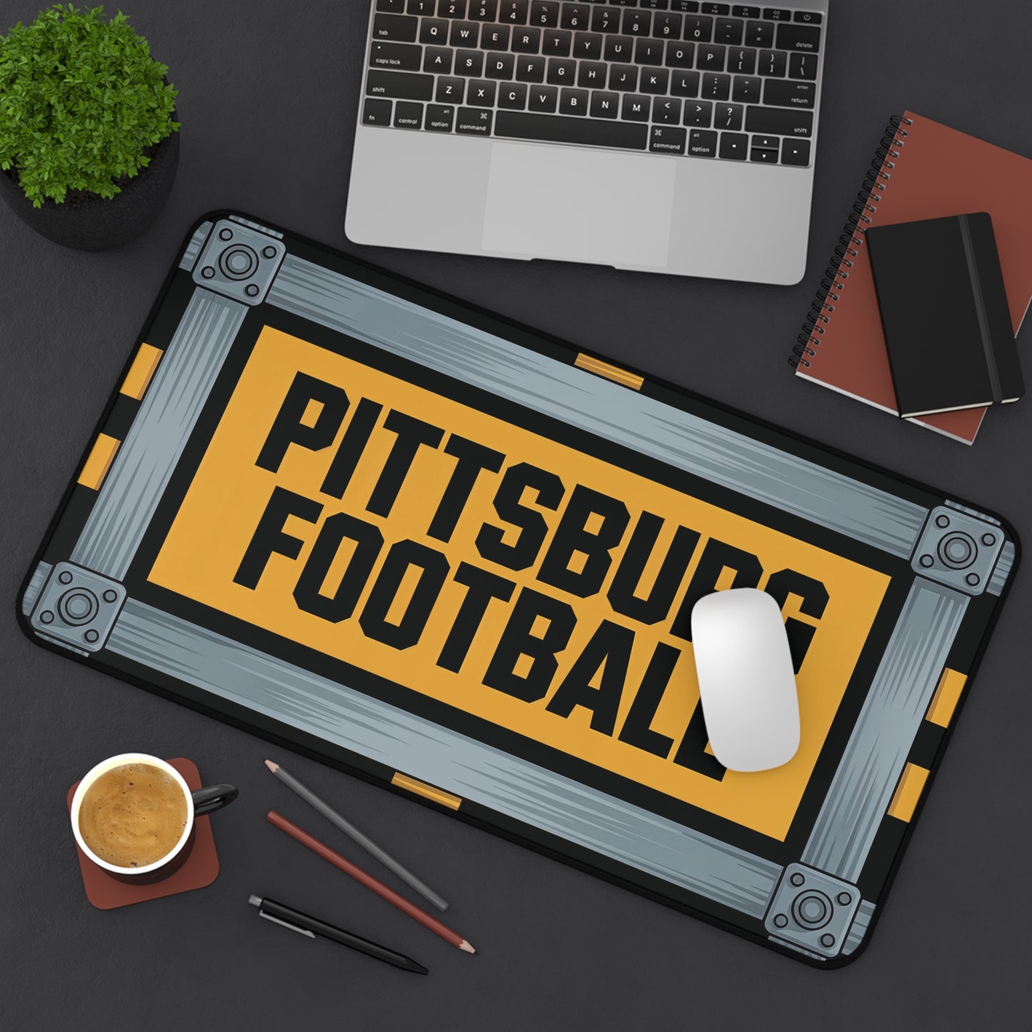 Pittsburg Football High Definition Print Non Slip Desk Mat Office Home Mouse Pad