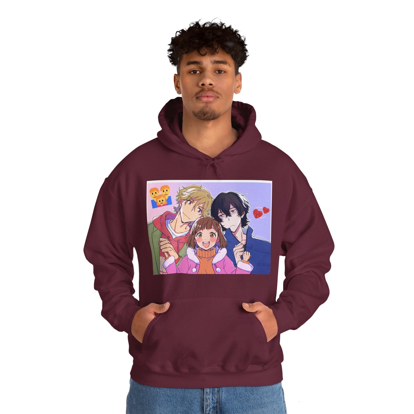 Buddy Daddies Anime Cartoon Unisex Heavy Blend Hooded Sweatshirt