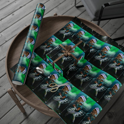 Jalen Hurts Eagles NFL Football Birthday Graduation Gift Wrapping Paper Holiday