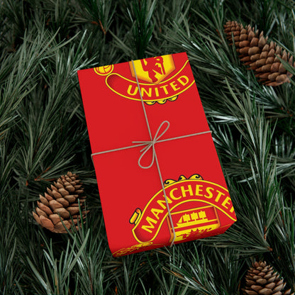 Manchester United Birthday Gift Wrapping Paper football soccer Holiday