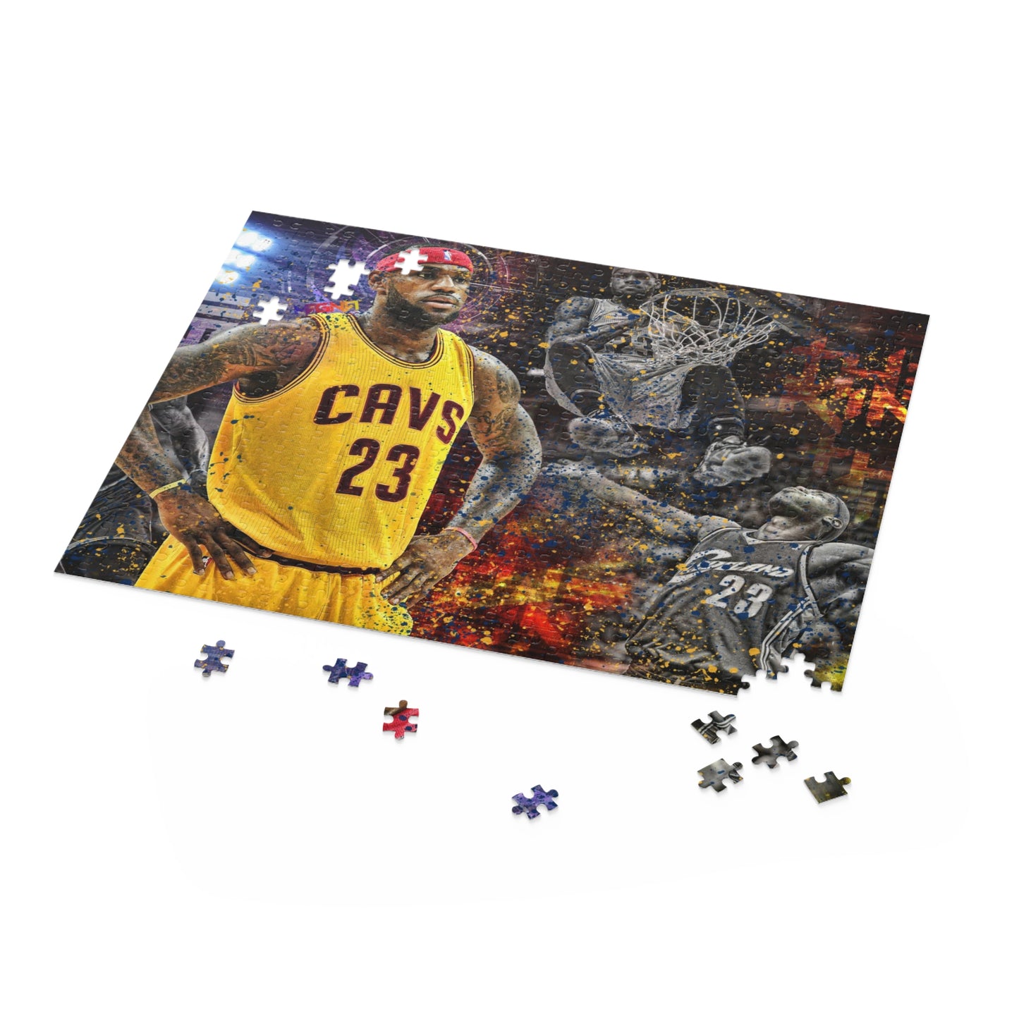 Lebron James Cleveland Cavs 252 or 500 Piece Puzzle Basketball