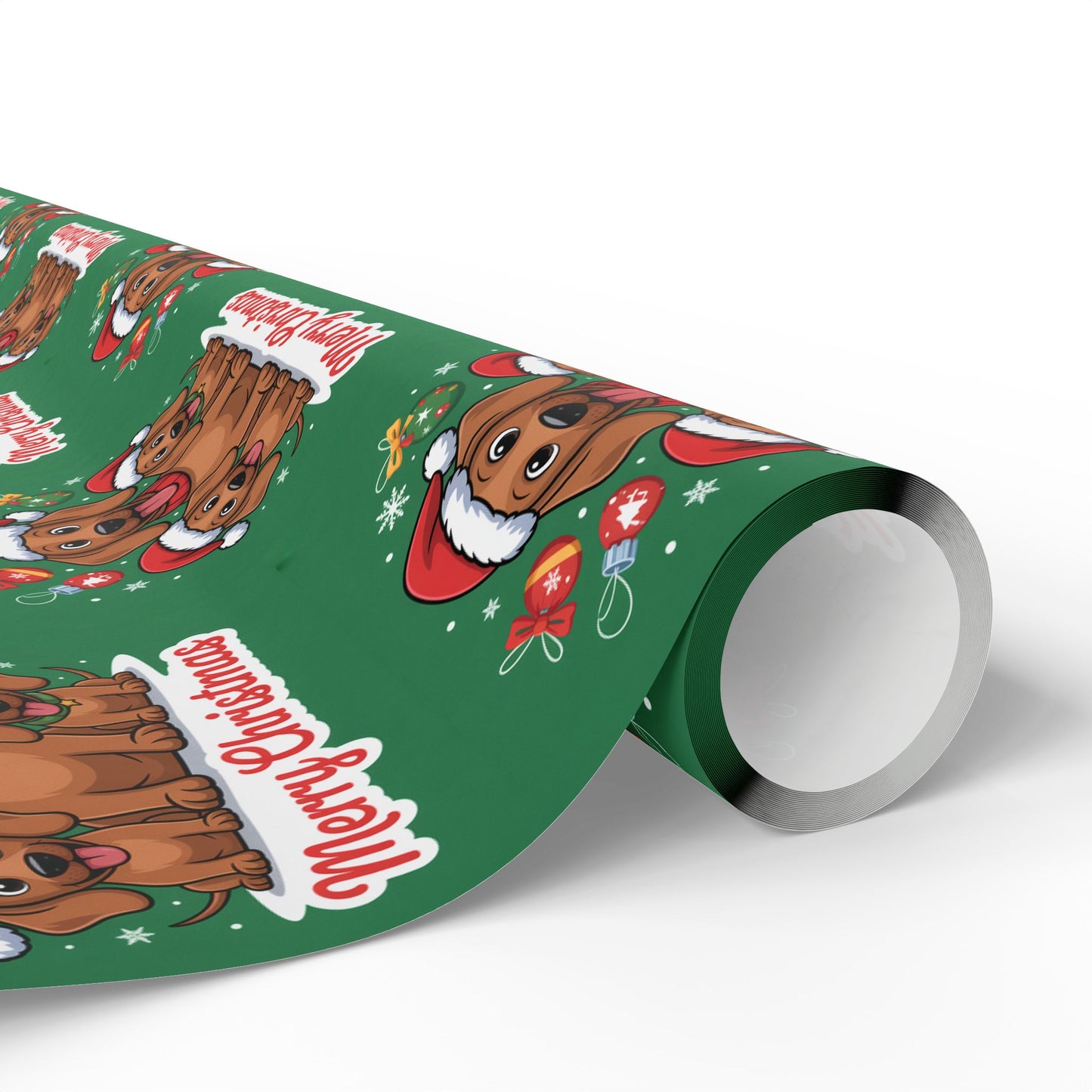 Dachshund Weiner Dog Wrapping Papers - Christmas Santa Cartoon Puppies, Gift Wrap, Puppy Theme, Holiday Dog Gift Present