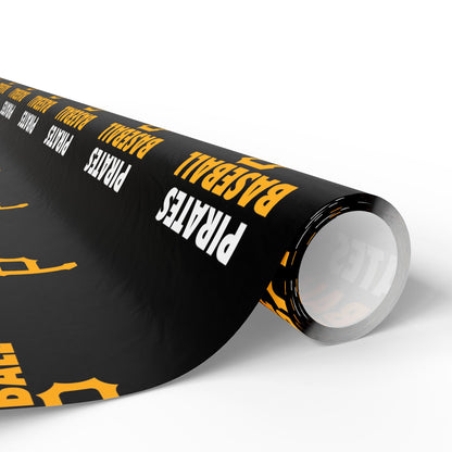 Pittsburg Pirates Baseball MLB Birthday Graduation Holiday Gift Wrapping Paper