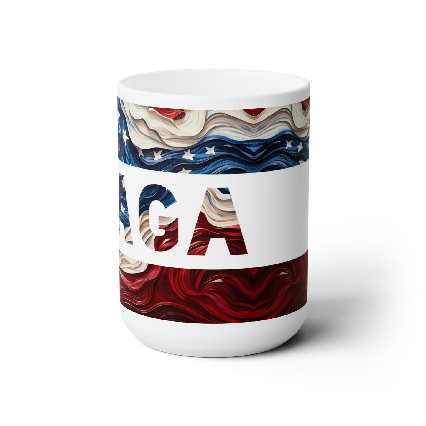 MAGA Flag Jumbo Ceramic Coffee Mug 15oz