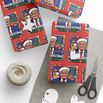 "Making Christmas Great Again" Style 2 Trump Christmas Wrapping Paper