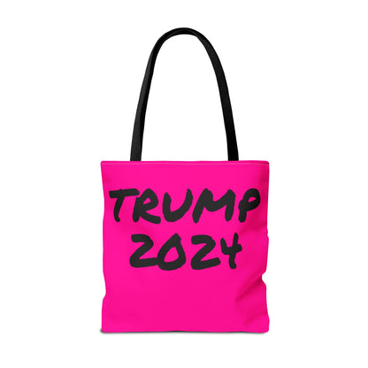 Hot Pink Trump 2024 Rally Durable Heavy Duty Tote Bag