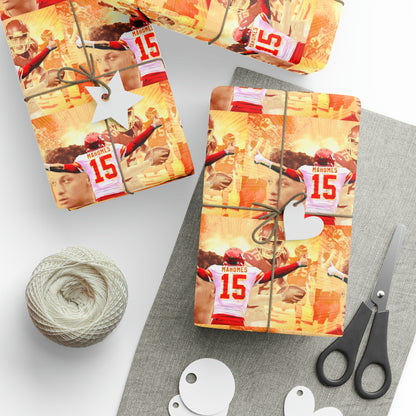 Patrick Mahomes Kansas City Chiefs NFL Football Birthday Gift Wrapping Papers