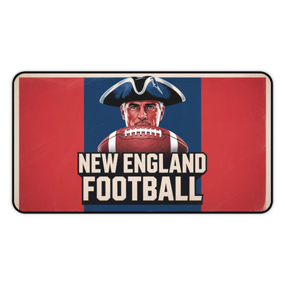New England Football High Definition Print Non Slip Desk Mat Office Home Mouse Pad Sports Fan Gift Ultra Smooth Surface Rubber Backing