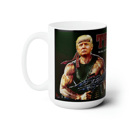 Jumbo-Kaffeetasse aus Keramik im Donald Trump-Rambo-Stil, 425 ml