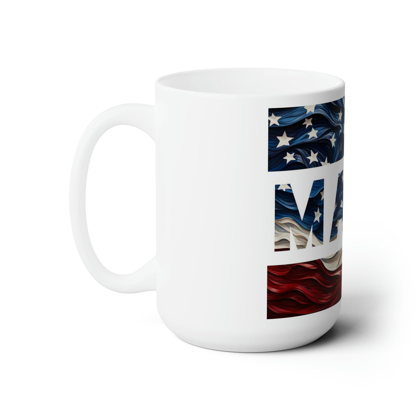 MAGA Flag Jumbo Ceramic Coffee Mug 15oz