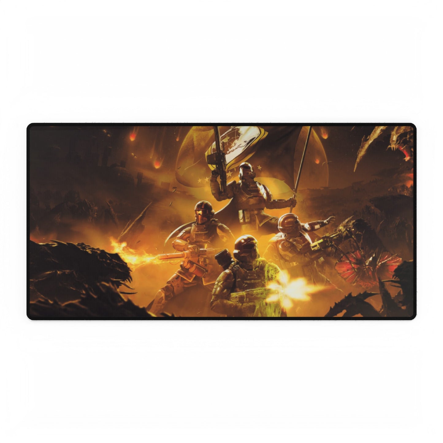 Helldivers 2 High Definition Online PC PS Large Video Game Desk Mat Mousepad pokemon