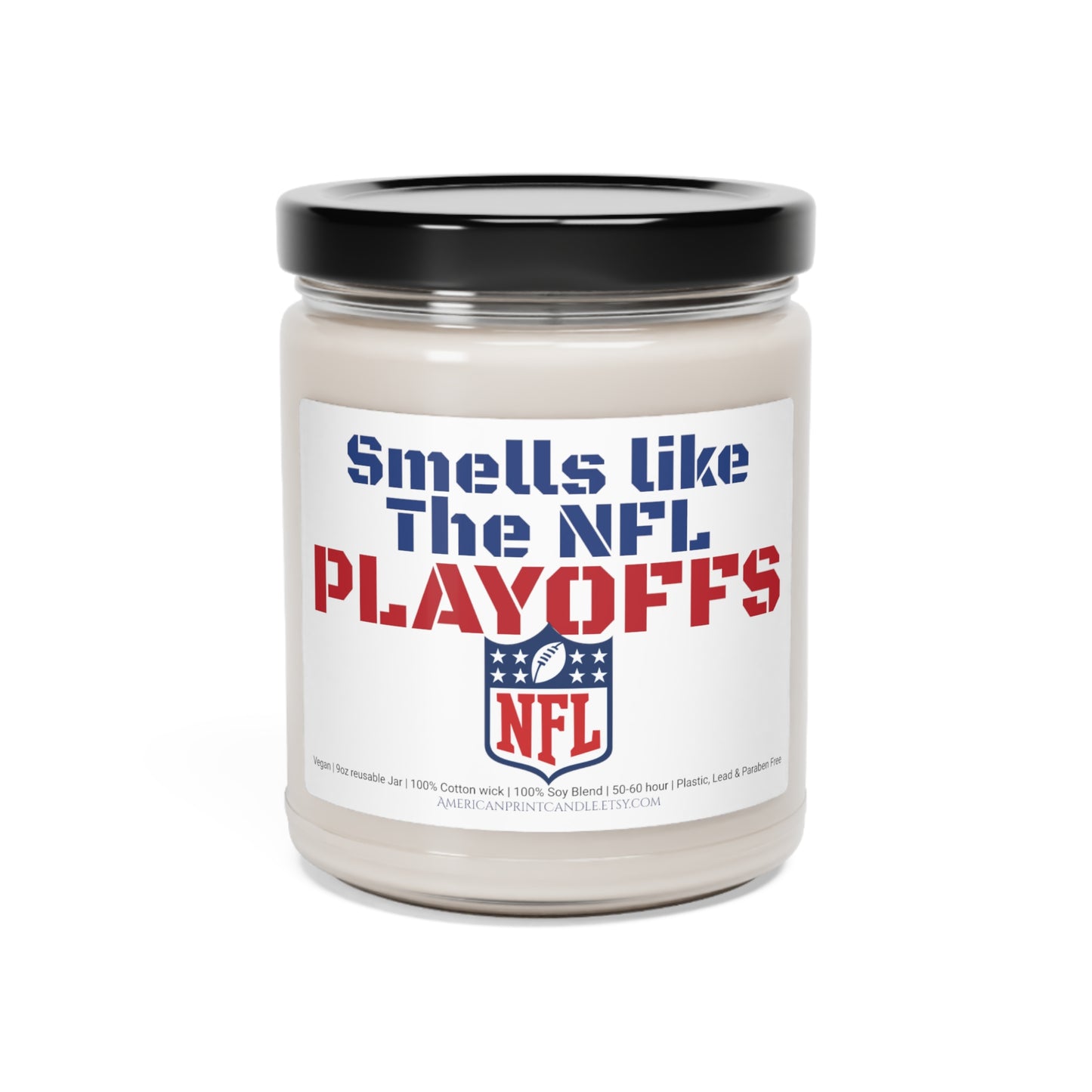 Smells like the NFL Playoffs Scented Soy Candle 9oz Football