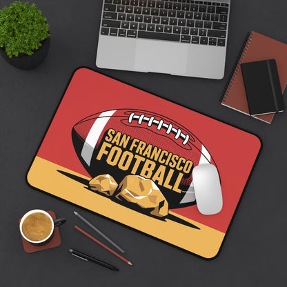 San Francisco Football High Definition Print Non Slip Desk Mat Office Home Mouse Pad Sports Fan Gift Ultra Smooth Surface Rubber Backing