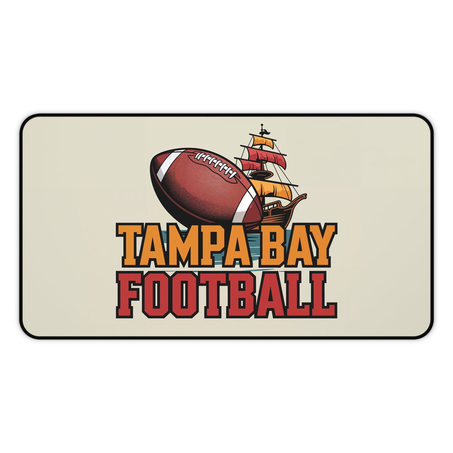 Tampa Bay Football High Definition Print Non Slip Desk Mat Office Home Mouse Pad Sports Fan Gift Ultra Smooth Surface Rubber Backing