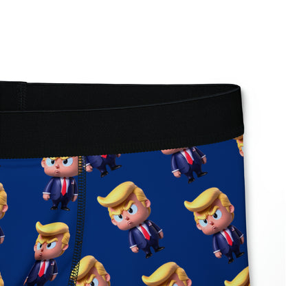 Cartoon Little Trump Blue All over Print Men's Boxer Briefs