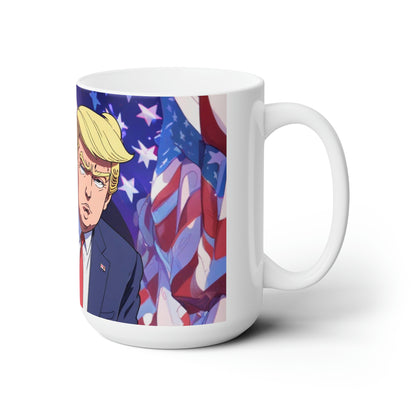 Cartoon-Stil 1 Donald Trump Keramik-Jumbo-Kaffeetasse, 425 ml