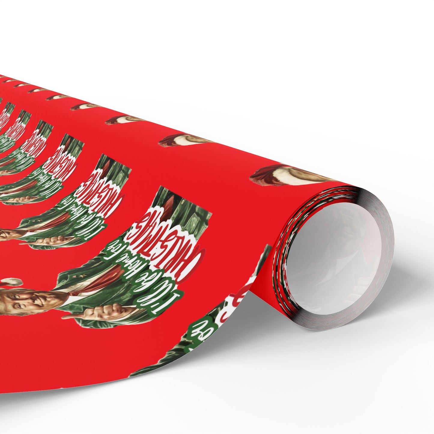 I'll be home for Christmas Red Trump Christmas Wrapping Paper