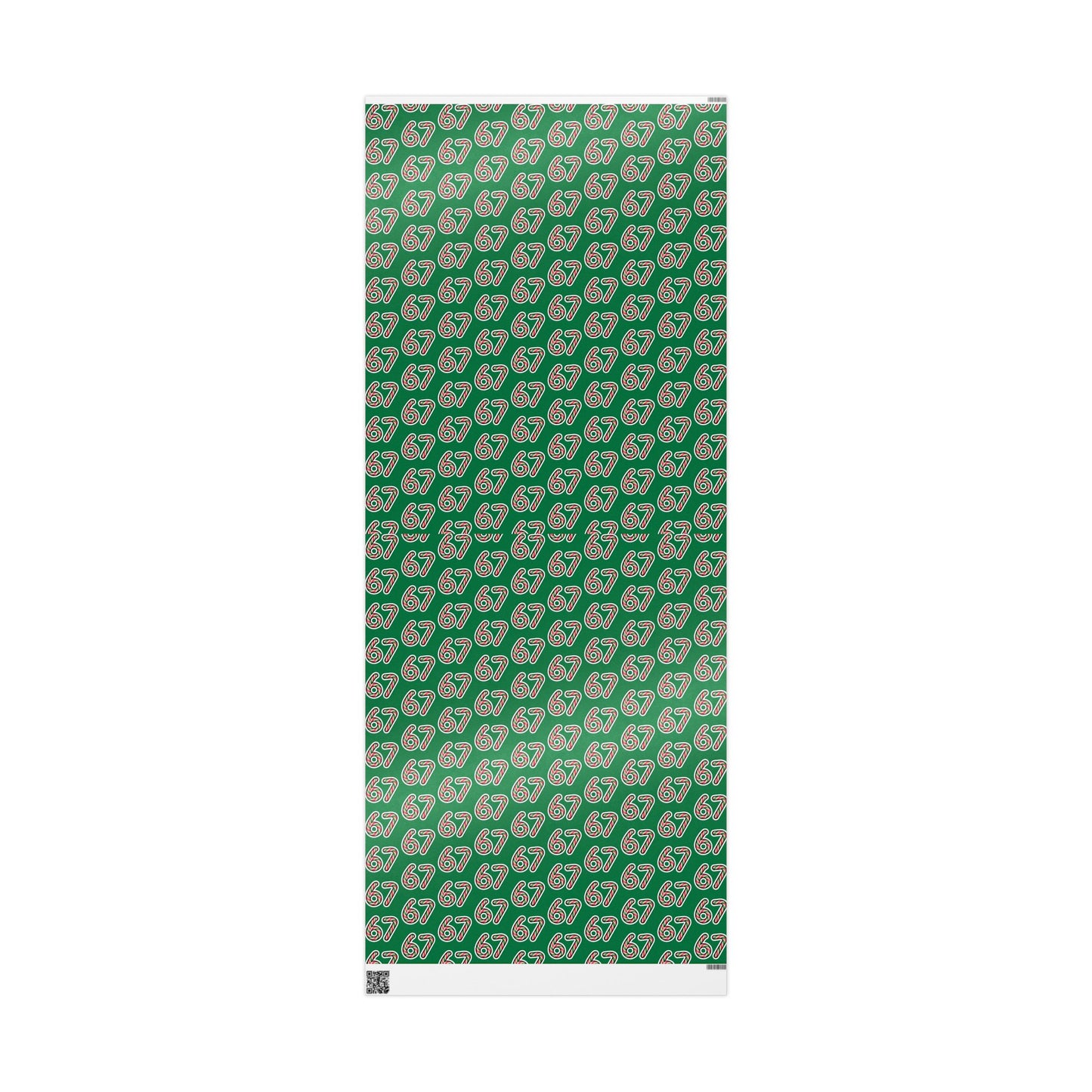 67 Candy Cane Green Merry Christmas meme Wrapping Papers - Santa Cartoon Funny Gift Wrap, Holiday Present, Six Seven