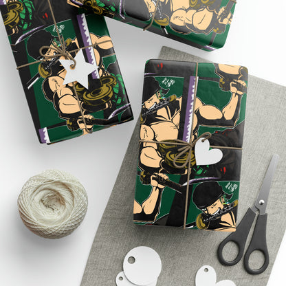 One Piece Roronoa Zoro Anime Cartoon Geburtstagsgeschenkpapier