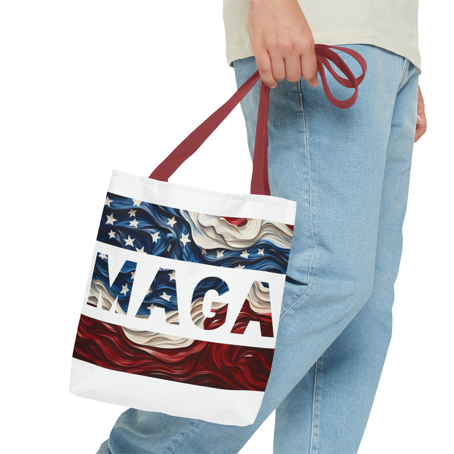 MAGA Red White and Blue Trump Rally Heavy Duty Tote Bag