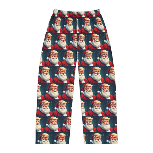 Santa Trump Style MAGA Christmas Men's Polyester Lounge Comfy Pajama Pants