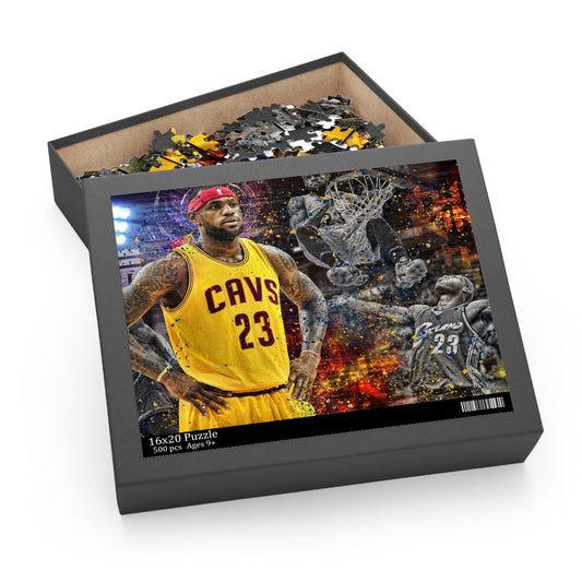 Lebron James Cleveland Cavs 252 or 500 Piece Puzzle Basketball