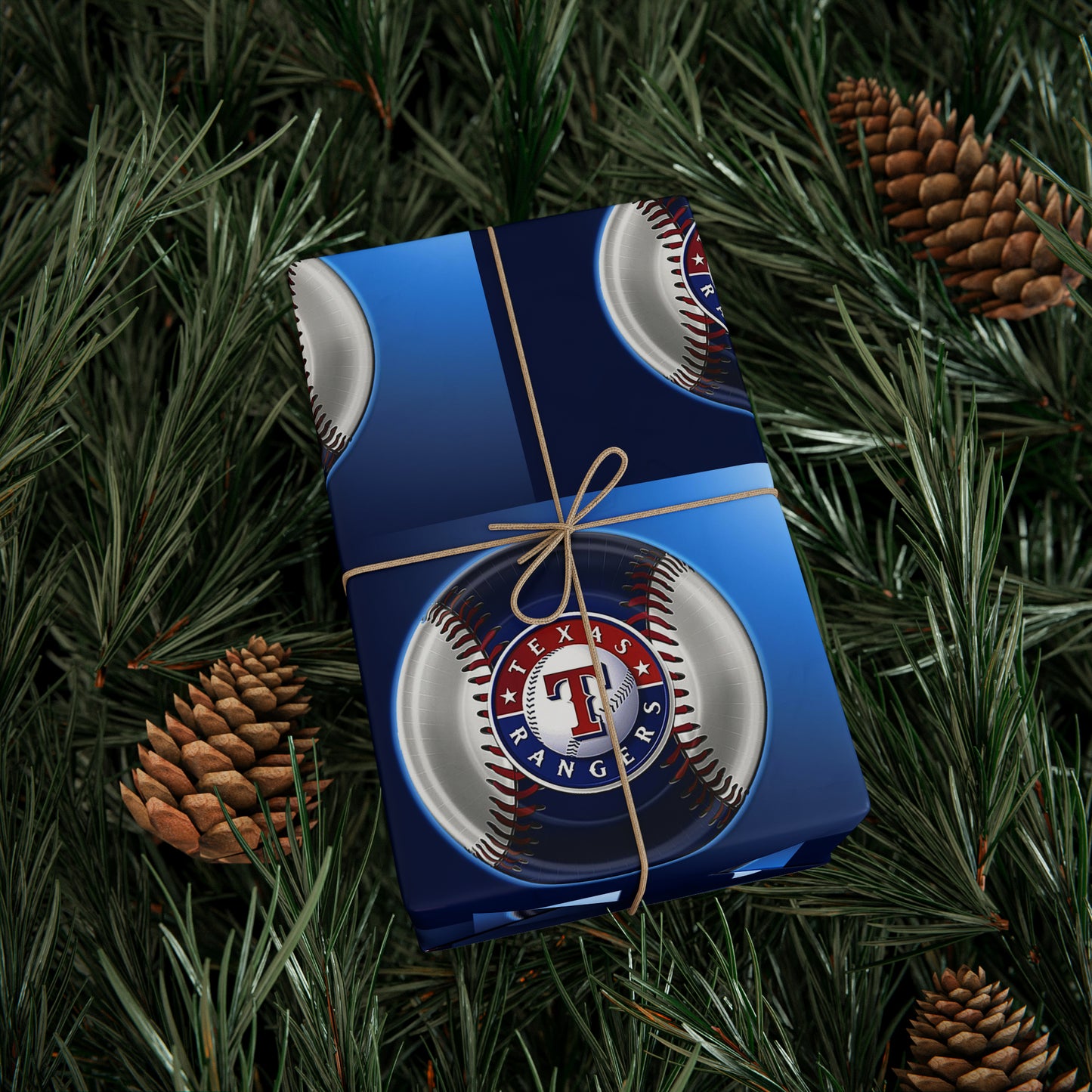 Texas Rangers Baseball MLB Birthday Gift Wrapping Paper Holiday