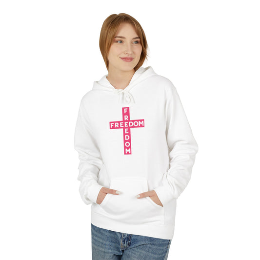 Freedom Cross Pink Hoodie Charlie Kirk Fan Gear