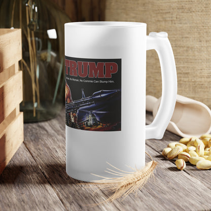Rambo Trump Take America Back Frosted Glass Beer Pint 16oz Mug MAGA