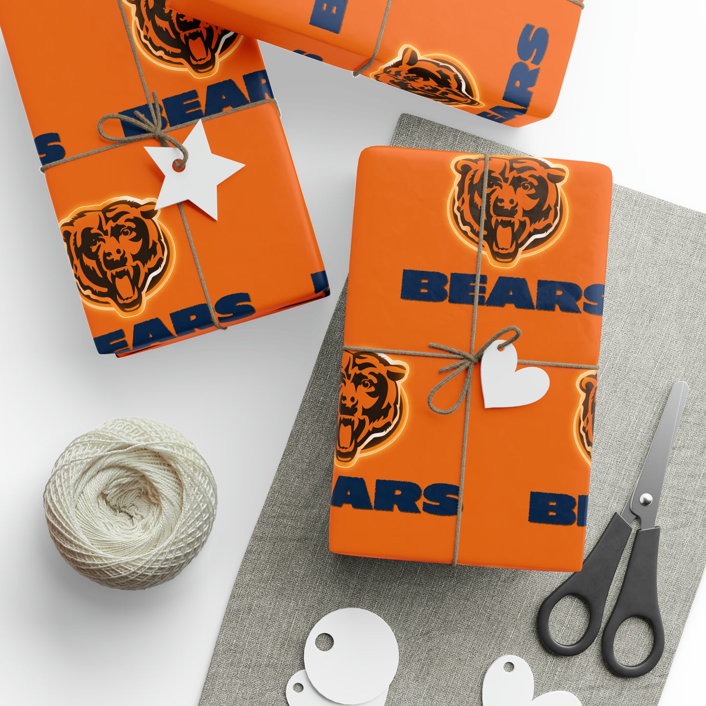 Chicago Bears NFL Football Birthday Gift Wrapping Paper Holiday