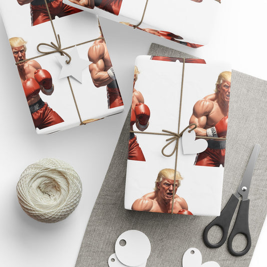 Trump the Boxer Christmas Gift Wrapping Papers