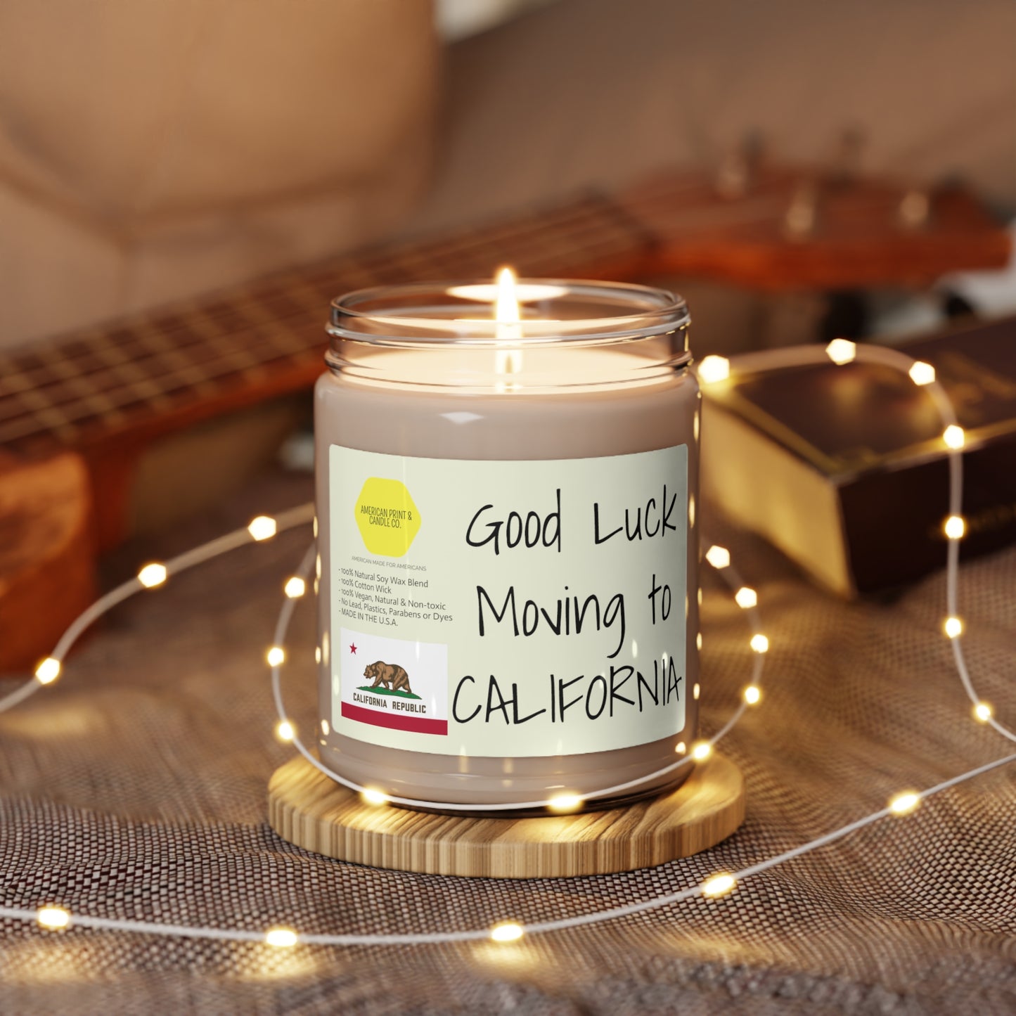 Good Luck moving to California scented Soy Candle, 9oz