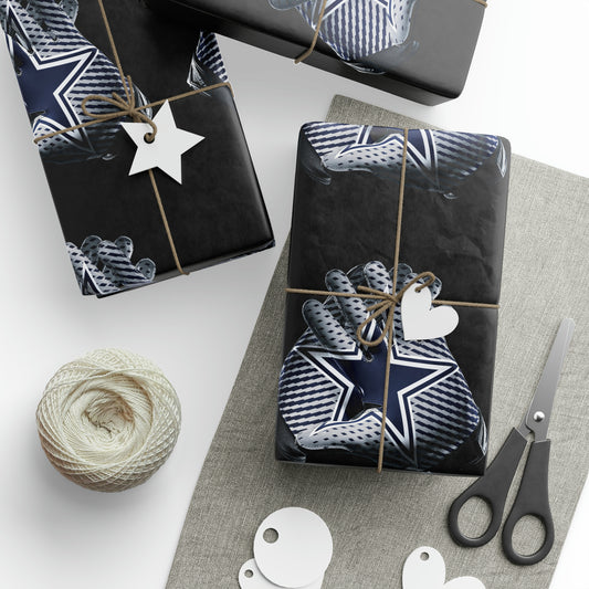 Dallas Cowboys Gloves Star Birthday Gift Wrapping Paper Holiday