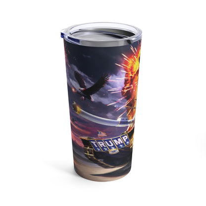 Trump The Warrior MAGA Hot and Cold Stainless Tumbler 20oz
